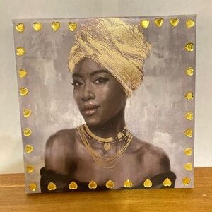 Beautiful Woman Wall Decor Wooden Frame Print-design